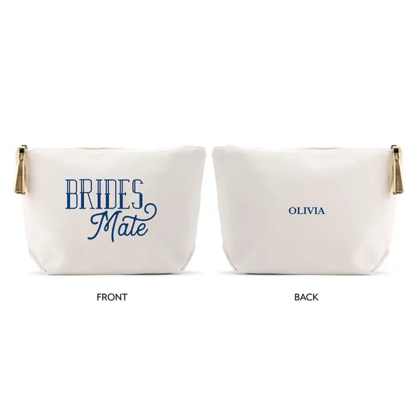 Large Personalized Canvas Makeup Bag - Brides Mate