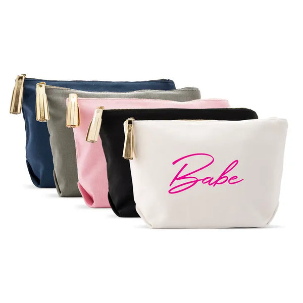 Large Personalized Canvas Makeup Bag - Vegas Babe