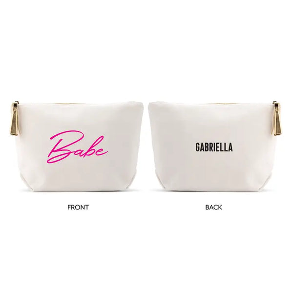 Large Personalized Canvas Makeup Bag - Vegas Babe