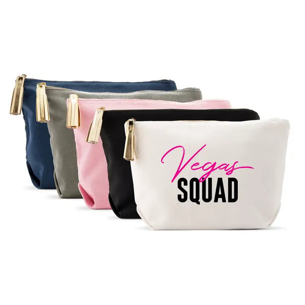 Large Personalized Canvas Makeup Bag - Vegas Squad