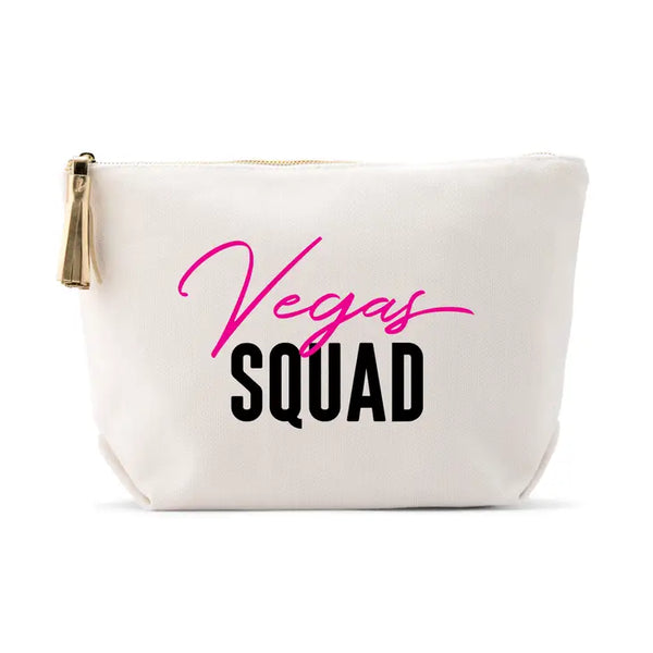 Large Personalized Canvas Makeup Bag - Vegas Squad