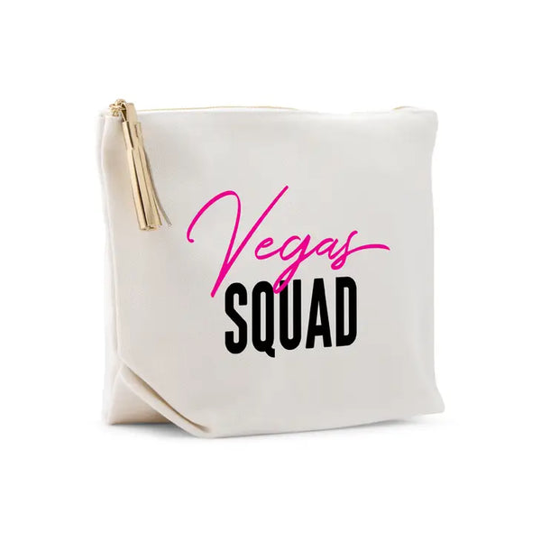 Large Personalized Canvas Makeup Bag - Vegas Squad