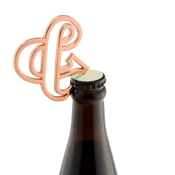 Rose Gold Ampersand Bottle Opener Wedding Favor - Forever & Always