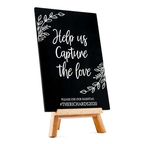 Custom Wedding Chalkboard Sign - Capture The Love