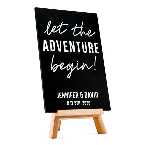 Custom Wedding Chalkboard Sign - Adventure