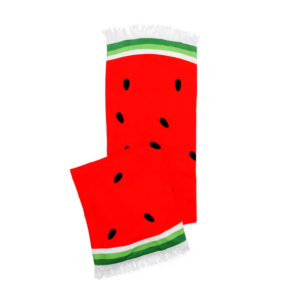 Personalized Round Beach Towel - Watermelon Pattern