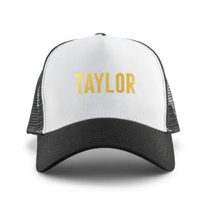 Wedding Party Snapback Trucker Hats - Block Font