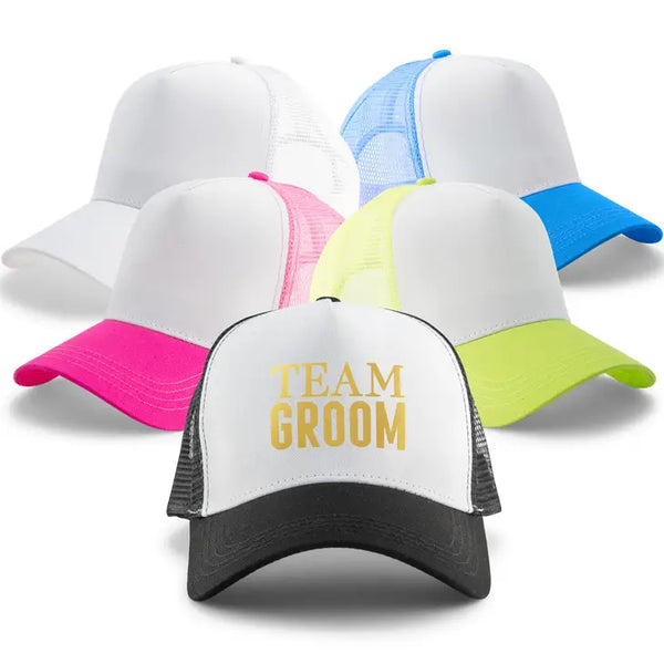 Wedding Party Snapback Trucker Hats - Team Groom