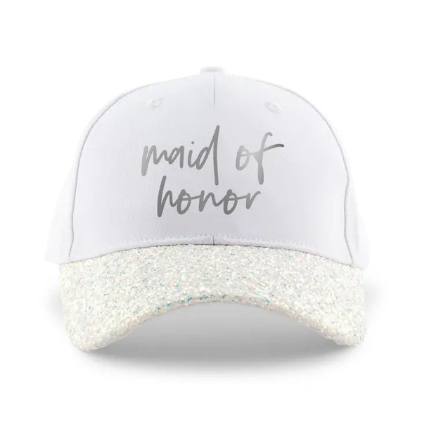 Women's Wedding Party Glitter Hats - Maid Of Honor