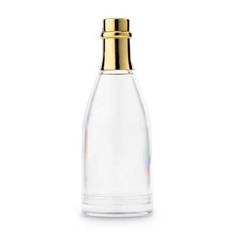 Small Clear Plastic Wedding Favor Container Set - Champagne Bottle With Gold Lid