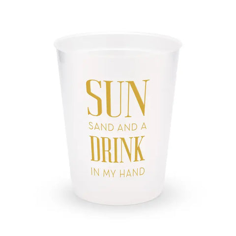 Personalized Frosted Plastic Party Cups - Drink In My Hand - Set Of 8