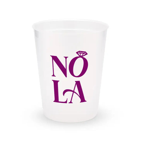 Personalized Frosted Plastic Party Cups - NOLA - Set Of 8