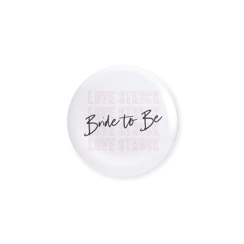 Personalized Bridal Party Wedding Pins - Love Struck