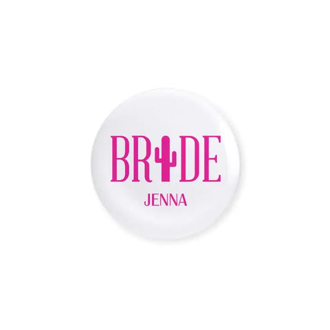 Personalized Bridal Party Wedding Pins - Fiesta Bride