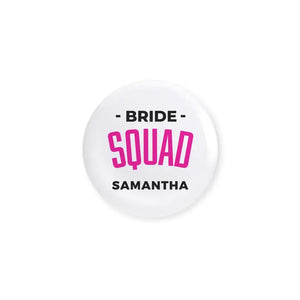 Personalized Bridal Party Wedding Pins - Glam Bride Squad