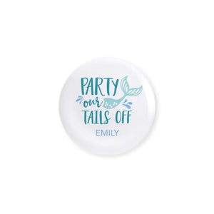 Personalized Bridal Party Wedding Pins - Party Our Tails Off