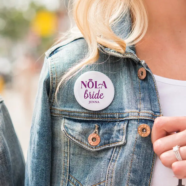 Personalized Bridal Party Wedding Pins - NOLA Bride