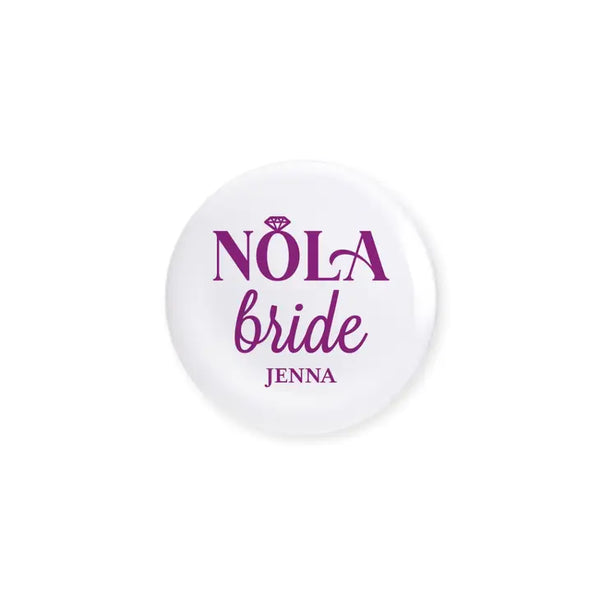 Personalized Bridal Party Wedding Pins - NOLA Bride