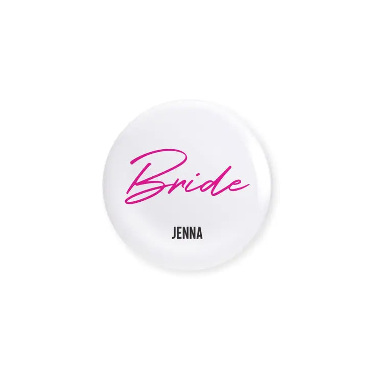 Personalized Bridal Party Wedding Pins - Vegas Bride