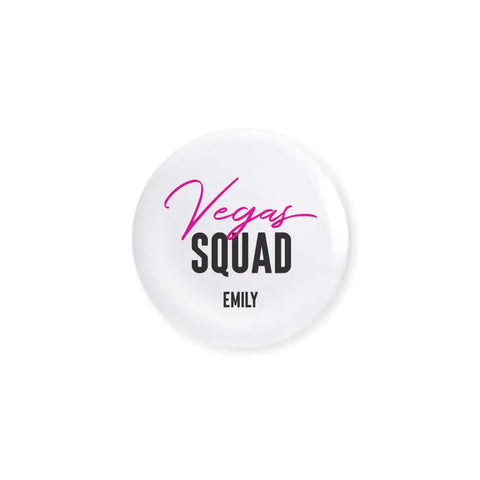 Personalized Bridal Party Wedding Pins - Vegas Squad