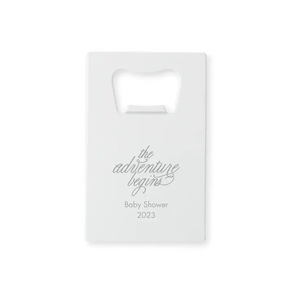 Personalized Metal Credit Card Bottle Opener - Baby Shower