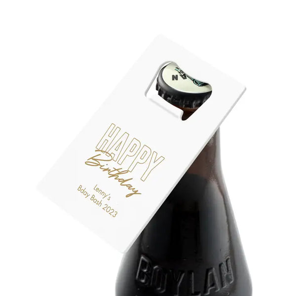 Personalized Metal Credit Card Bottle Opener - Birthday