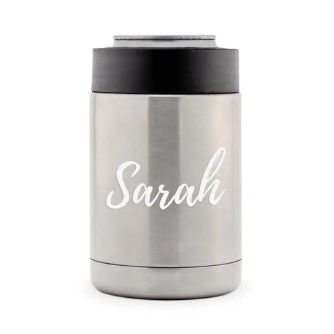 Custom Stainless Steel Insulated Beer Can Cooler - Calligraphy