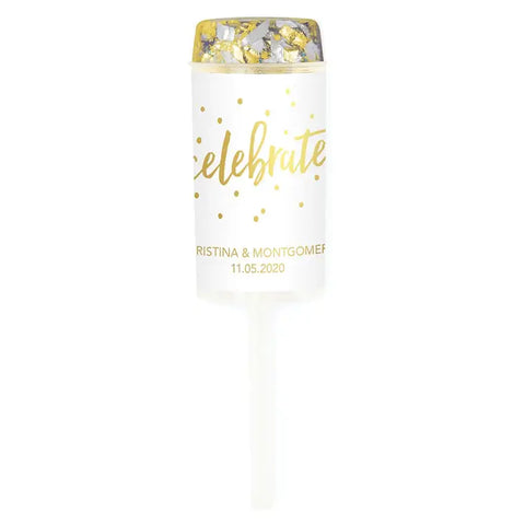 Personalized Push-Up Confetti Popper - Celebrate