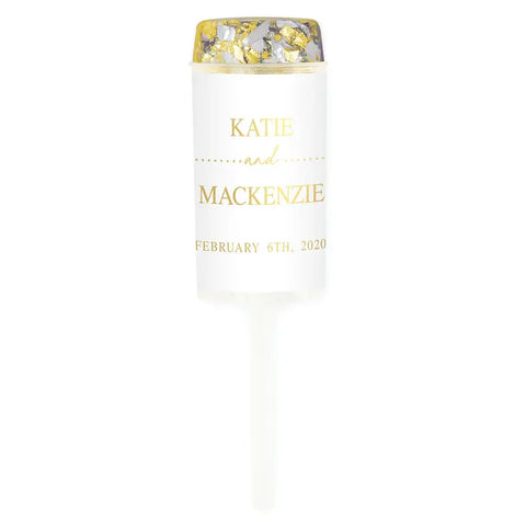 Personalized Push-Up Confetti Popper - Classic Couple