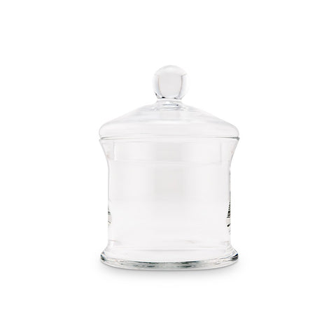 Small Glass Apothecary Candy Jar - Cylinder With Lid