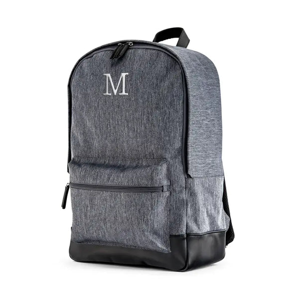 Personalized Classic Backpack With 15" Laptop Sleeve - Heathered Black