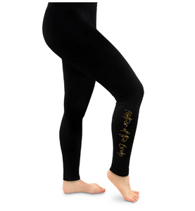 Women’s Custom Printed Black Leggings - Mother of the Bride