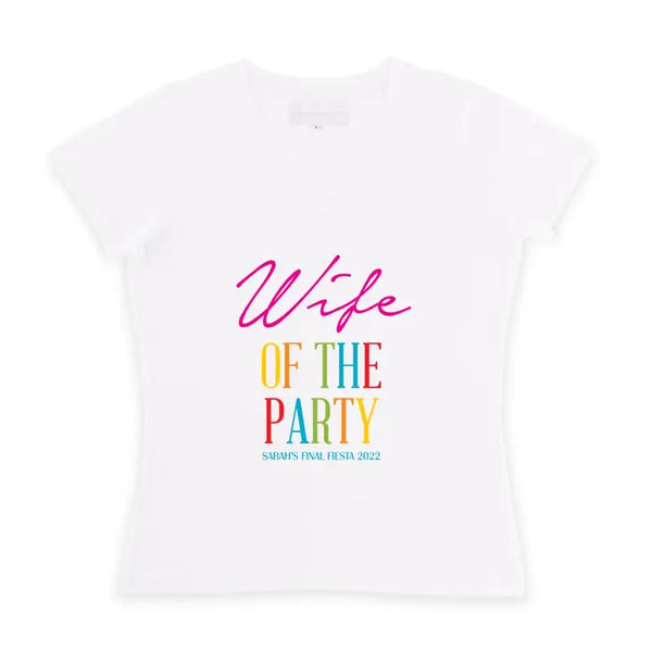 Personalized Bridal Party Wedding T-Shirt - Wife Of The Party