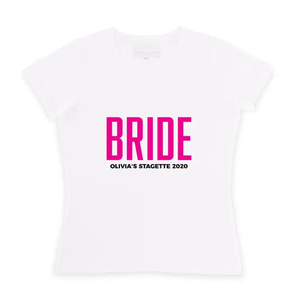 Personalized Bridal Party Wedding T-Shirt - Glam Bride