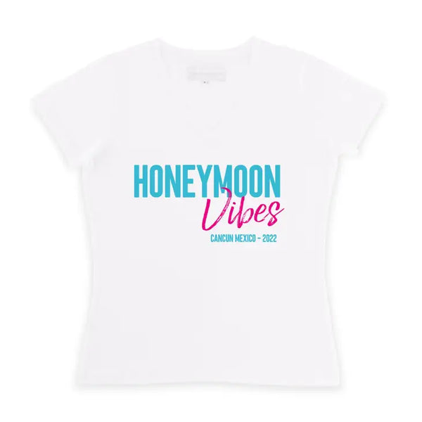 Personalized Bridal Party Wedding T-Shirt - Honeymoon Vibes