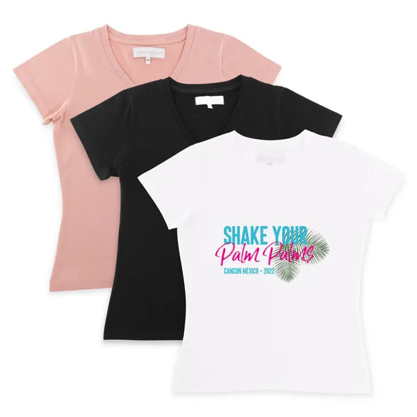 Personalized Bridal Party Wedding T-Shirt - Shake Your Palm Palms