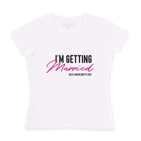 Personalized Bridal Party Wedding T-Shirt - I'm Getting Married