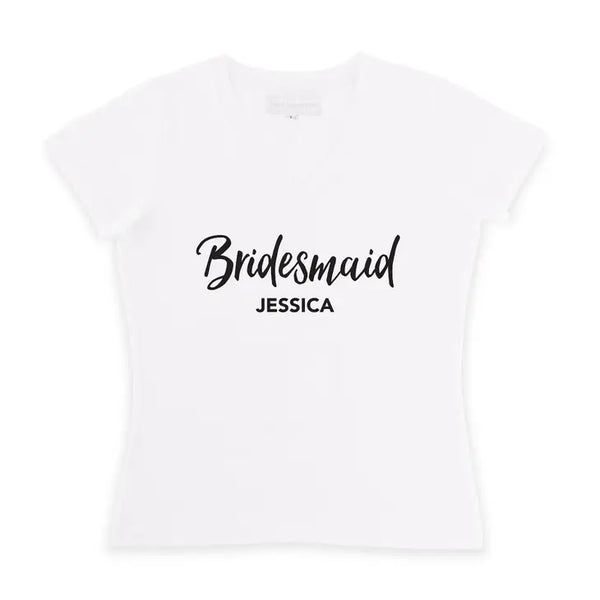 Personalized Bridal Party Wedding T-Shirt - Bridesmaid