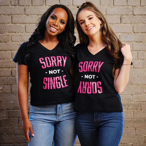 Personalized Bridal Party Wedding T-Shirt - Sorry Not Sorry