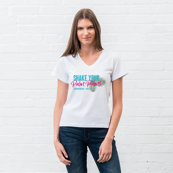 Personalized Bridal Party Wedding T-Shirt - Shake Your Palm Palms