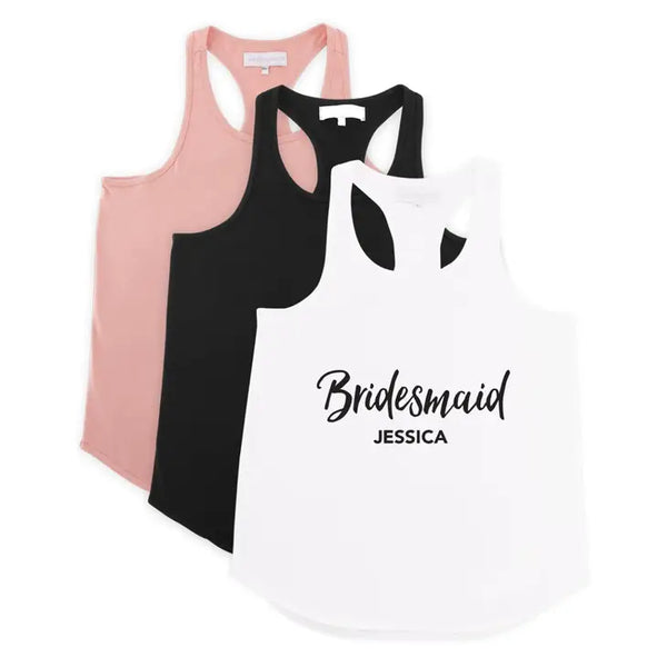 Personalized Bridal Party Wedding Tank Top - Bridesmaid