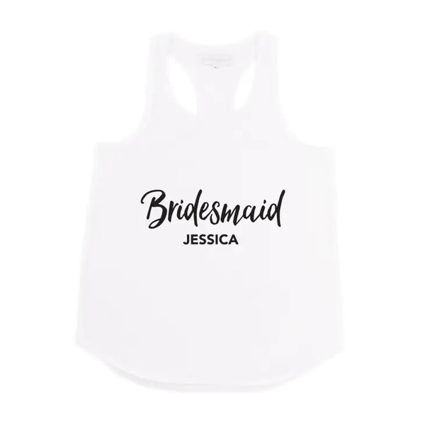 Personalized Bridal Party Wedding Tank Top - Bridesmaid