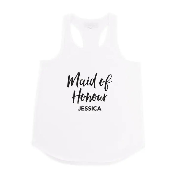 Personalized Bridal Party Wedding Tank Top - Maid Of Honour