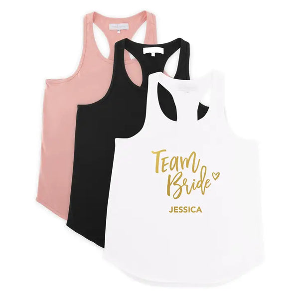 Personalized Bridal Party Wedding Tank Top - Team Bride