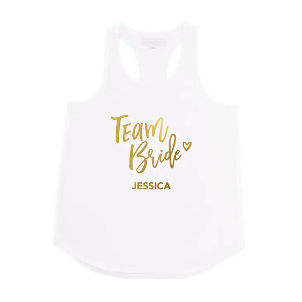 Personalized Bridal Party Wedding Tank Top - Team Bride