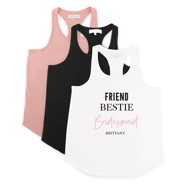 Personalized Bridal Party Wedding Tank Top - Bridesmaid Checklist