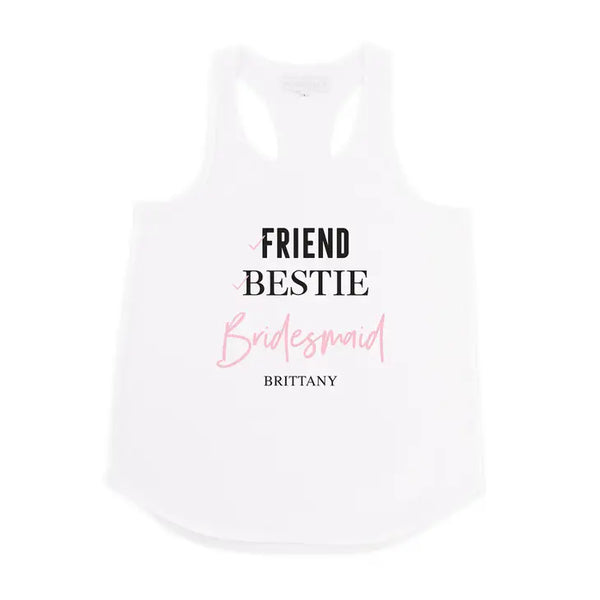 Personalized Bridal Party Wedding Tank Top - Bridesmaid Checklist