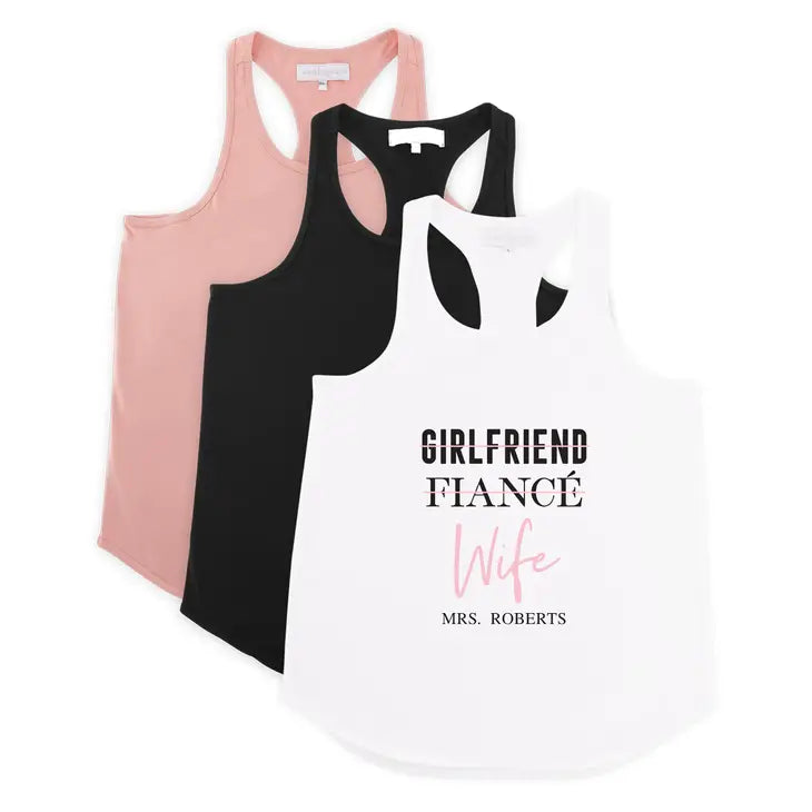 Personalized Bridal Party Wedding Tank Top - Wife Checklist