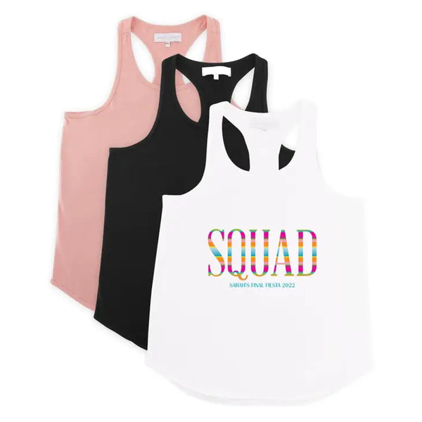 Personalized Bridal Party Wedding Tank Top - Fiesta Squad