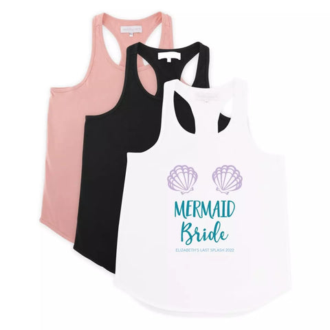 Personalized Bridal Party Wedding Tank Top - Mermaid Bride